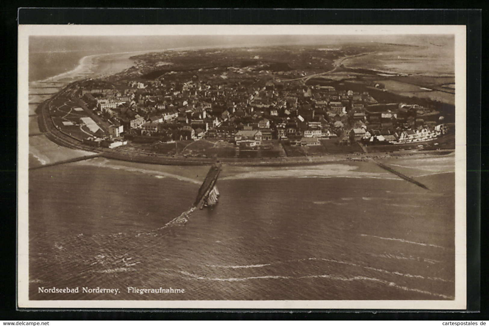 AK Norderney, Fliegeraufnahme Von Der Insel  - Norderney