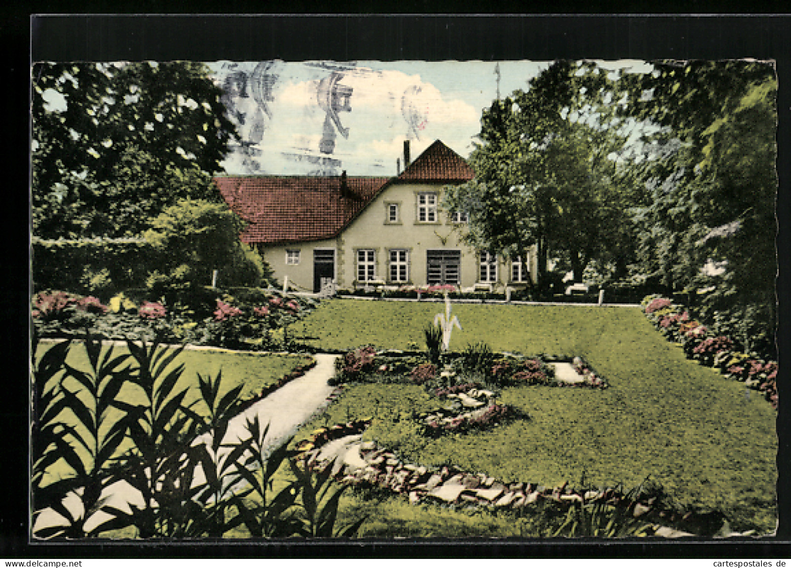 AK Bad Oeynhausen, Gasthaus Alter Förster, Garten Mit Brunnen  - Bad Oeynhausen