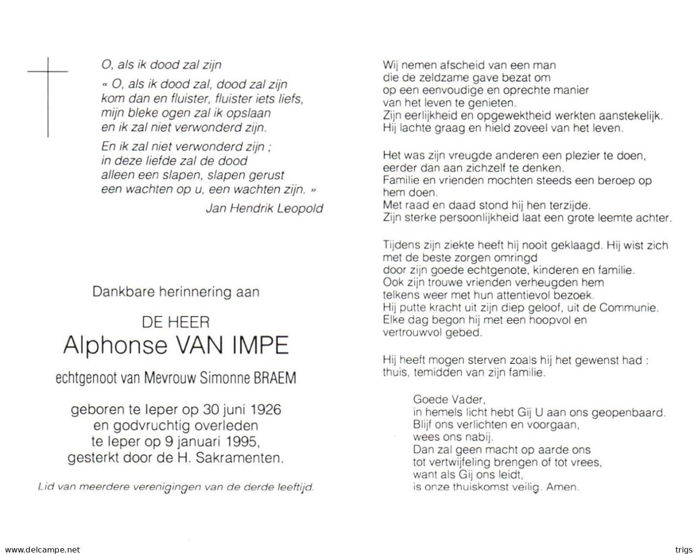 Alphonse Van Impe (1926-1995) - Imágenes Religiosas