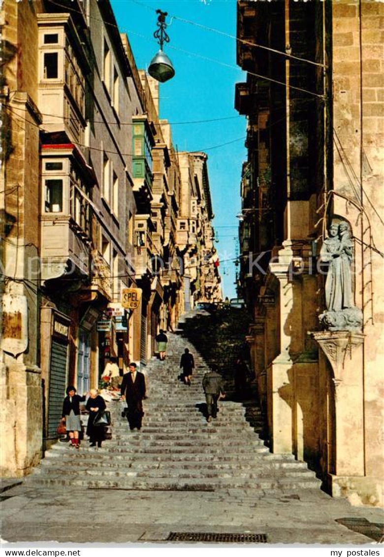 73856702 Malta  Insel Typische Strasse In Valletta  - Malta