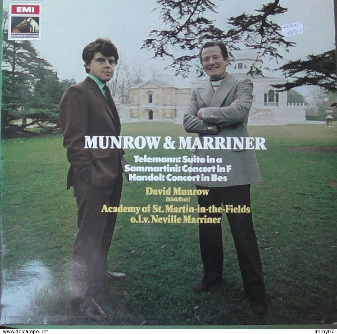 David Munrow / Telemann, Sammartini, Handel - Munrow & Marriner (LP, Album) - Classique