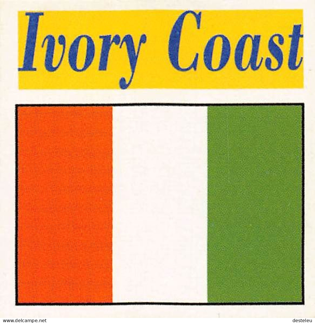 Flag Chromo - Ivory Coast - 5 X 5 Cm - Altri & Non Classificati