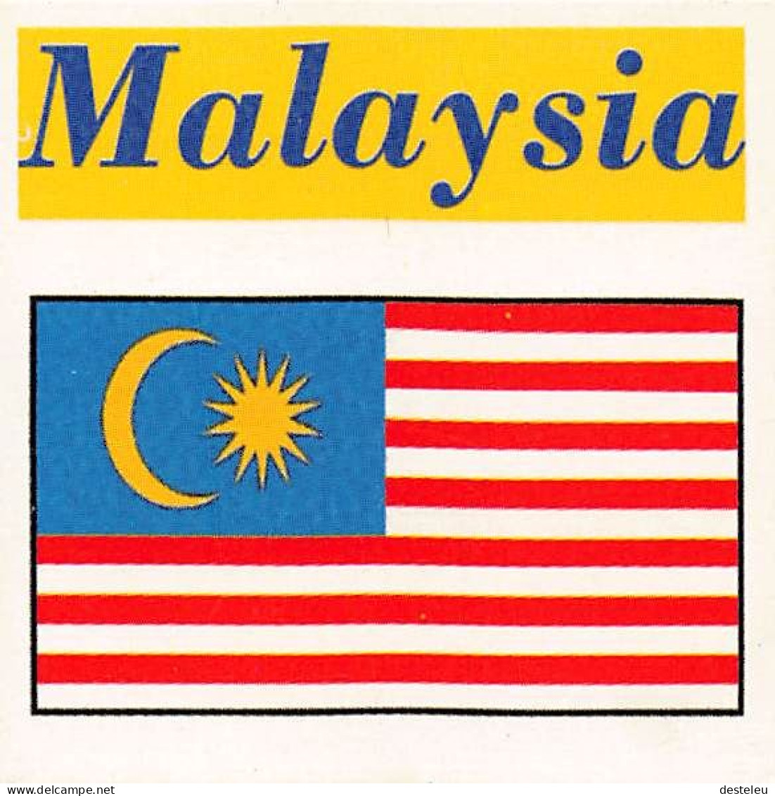 Flag Chromo - Malaysia - 5 X 5 Cm - Andere & Zonder Classificatie