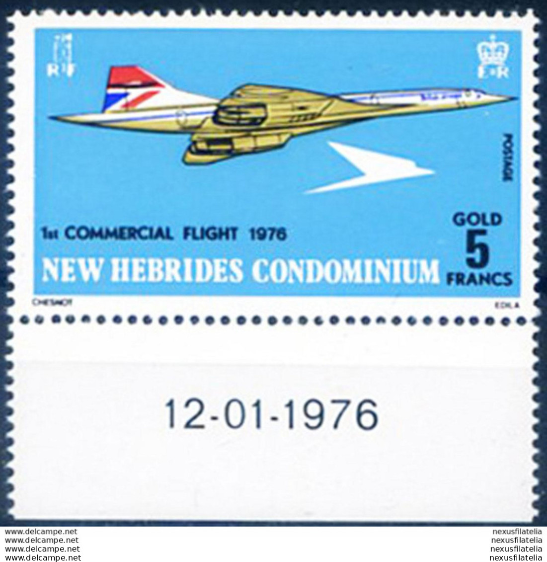 Primo Volo Commerciale Del Concorde 1976. - Vanuatu (1980-...)