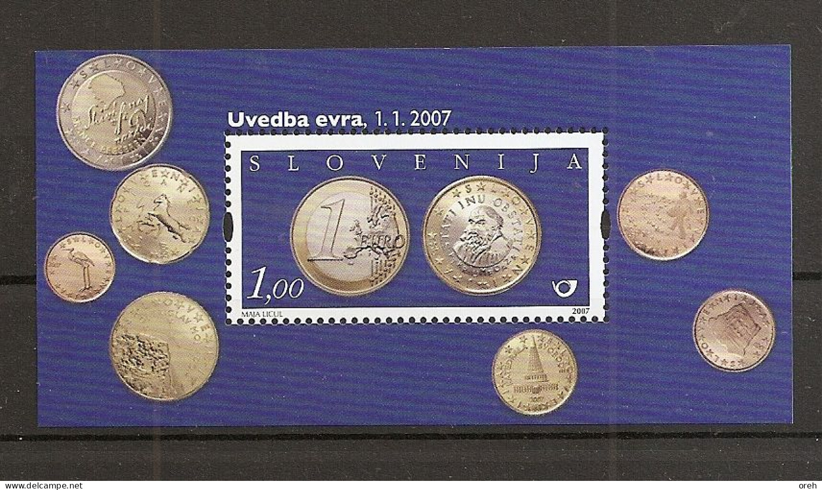 SLOVENIA 2007,euro,block,used - Slovénie