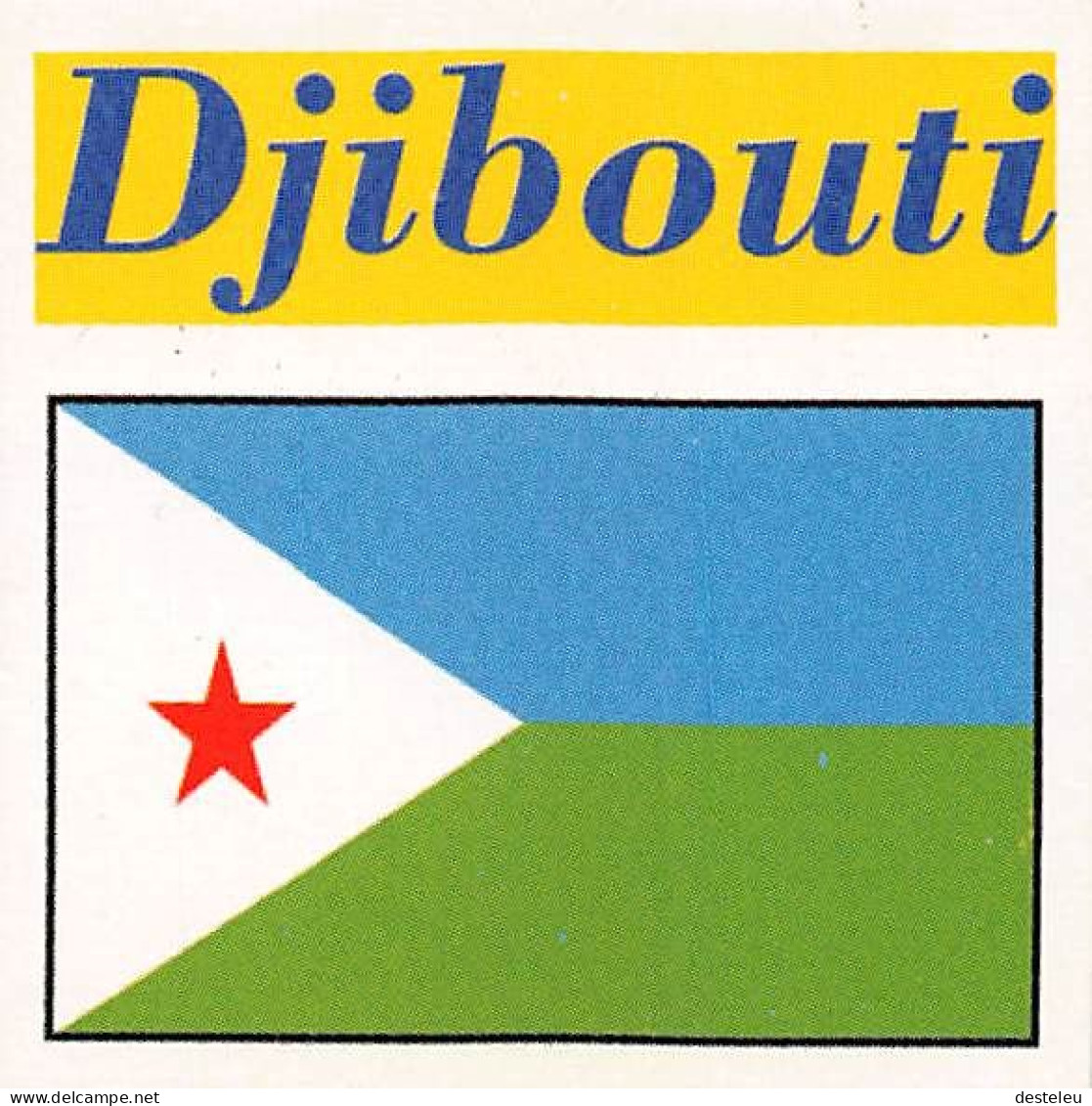 Flag Chromo - Djibouti - 5 X 5 Cm - Other & Unclassified
