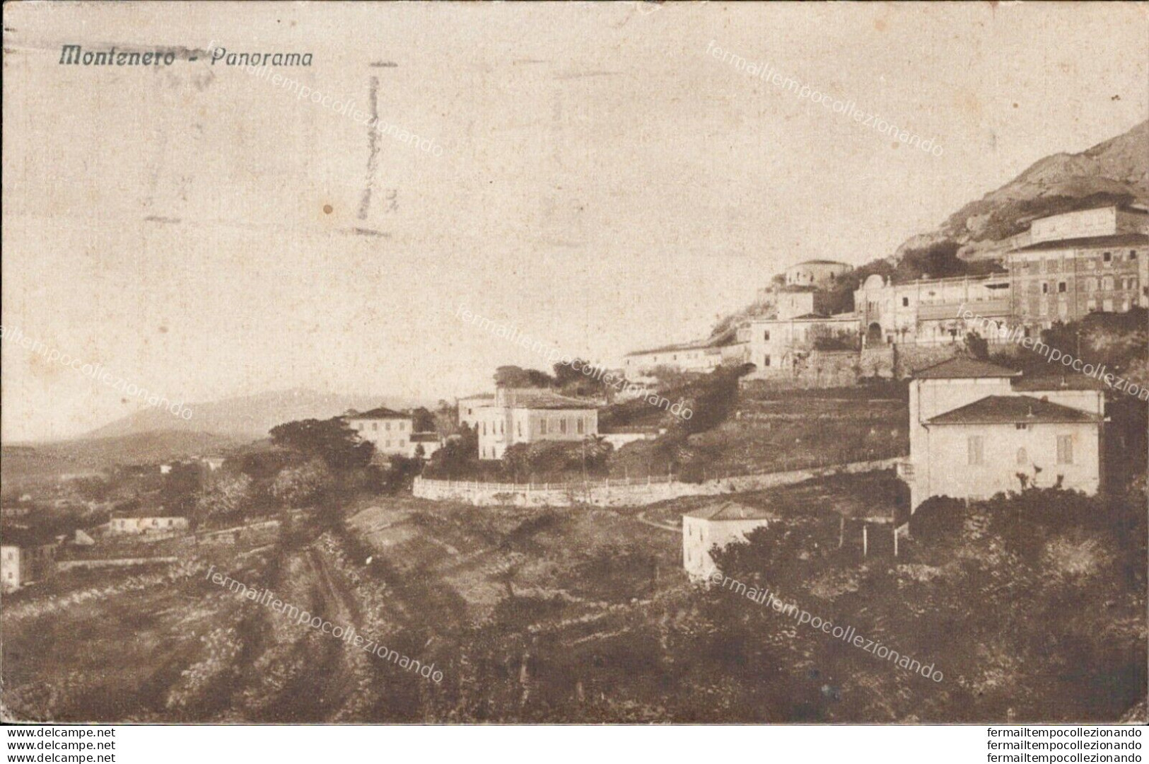 Ai476 Cartolina Montenero Panorama 1937 Provincia Di Livorno - Livorno