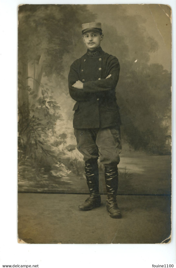 CARTE PHOTO De Militaire ( Champin ? Au Dos ) Photographe C. DIDIER à SAINT ROMAIN EN GAL - Autres & Non Classés