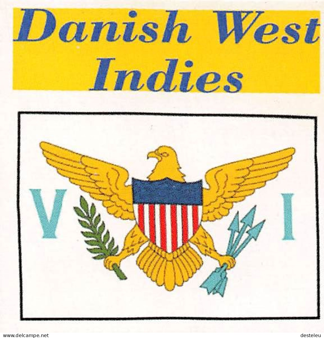 Flag Chromo - Danish West Indies - 5 X 5 Cm - Altri & Non Classificati