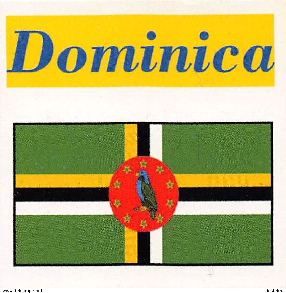 Flag Chromo - Dominica - 5 X 5 Cm - Other & Unclassified