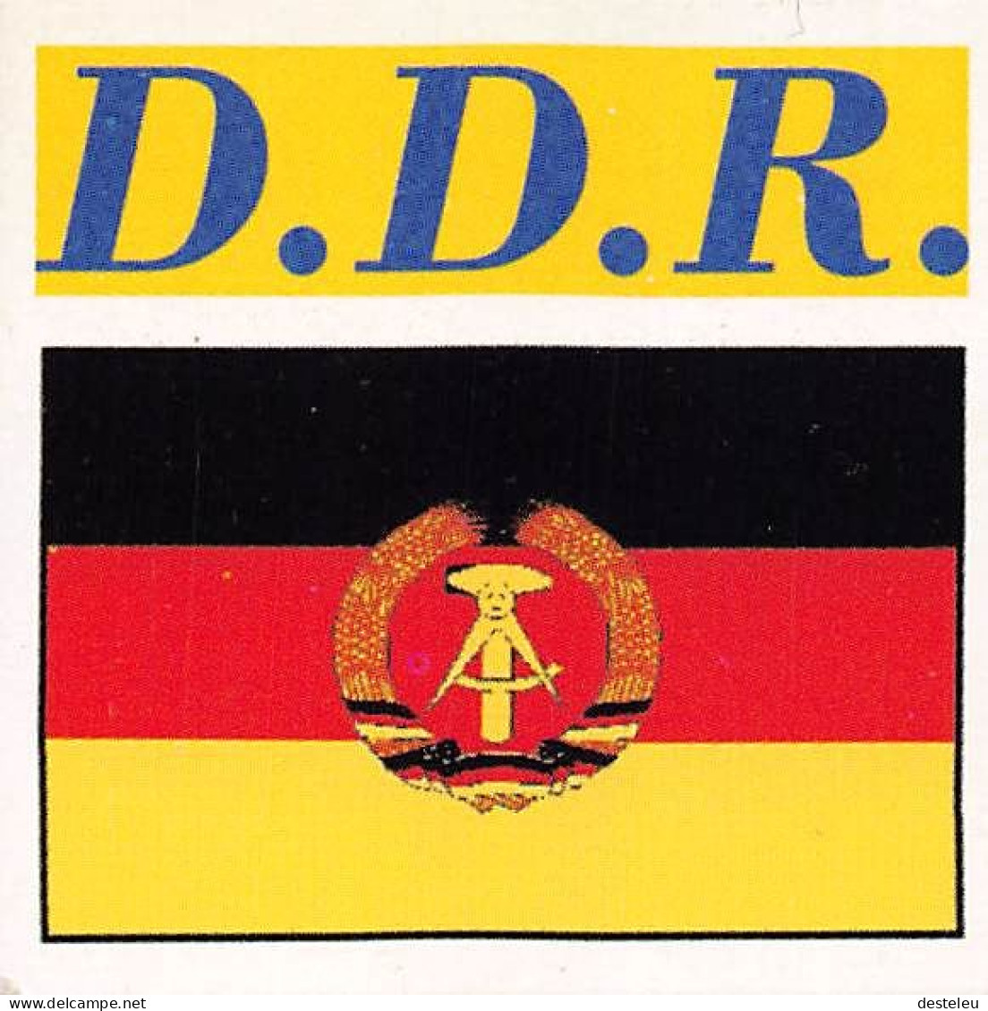 Flag Chromo - D.D.R. - 5 X 5 Cm - Other & Unclassified