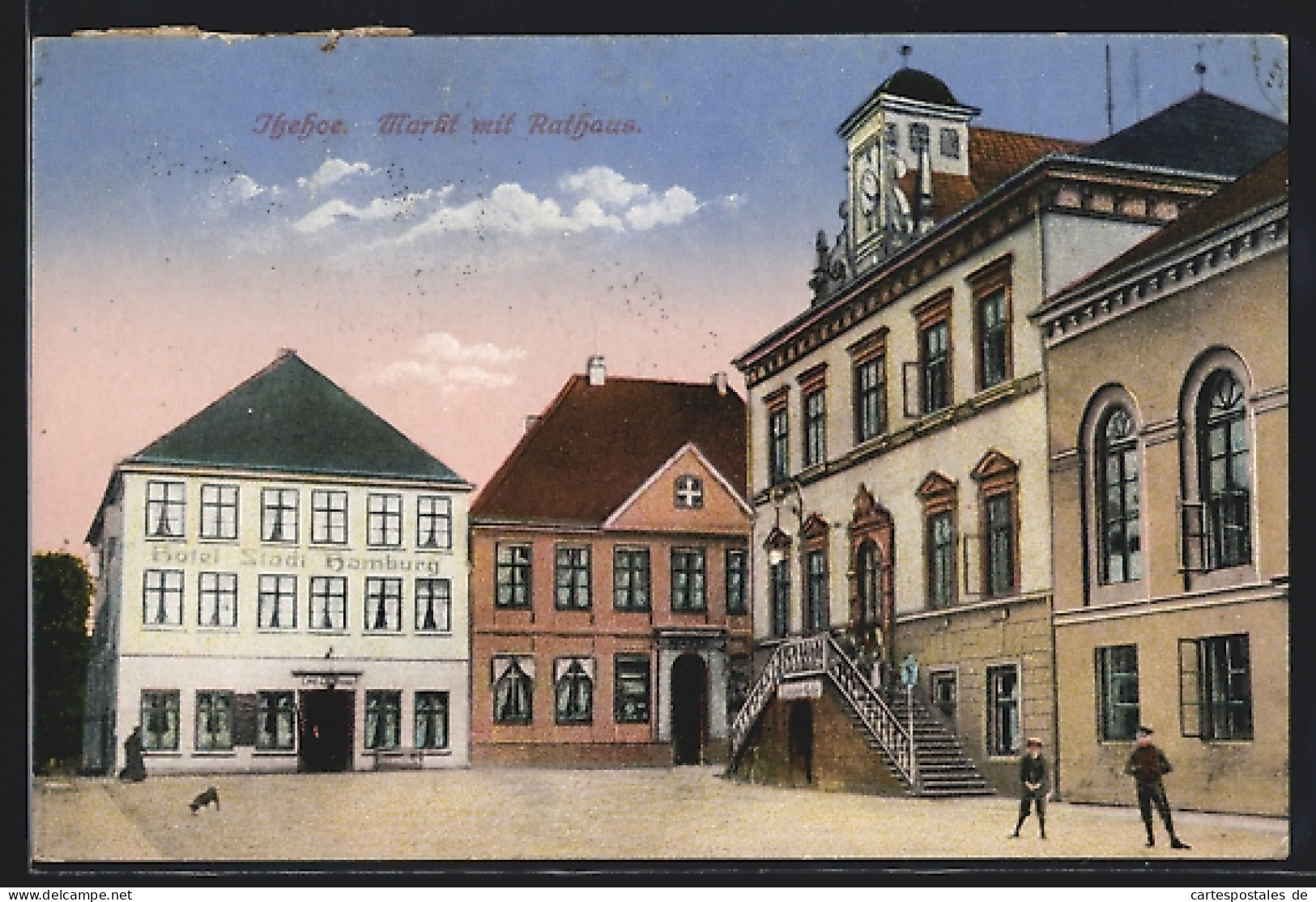 AK Itzehoe, Markt Mit Rathaus  - Itzehoe