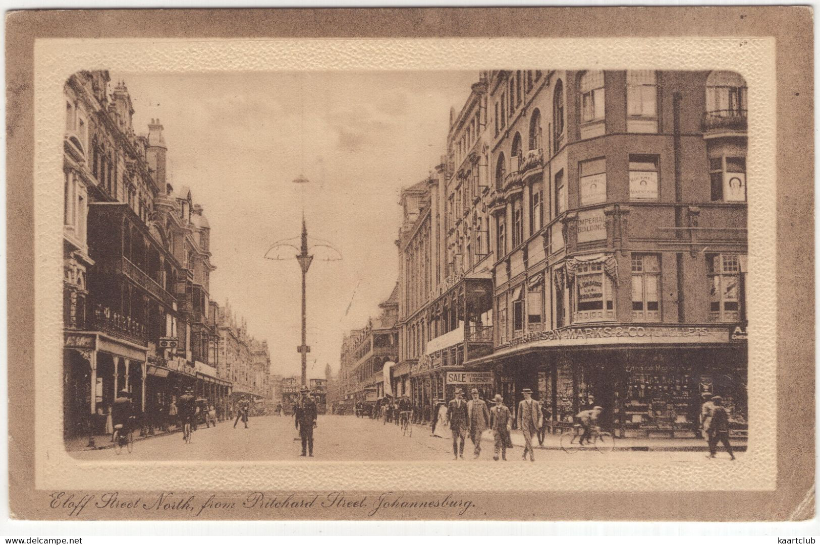 Eloff Street North From Pritchard Street, Johannesburg - (South-Africa) - 1912 - Policeman - South Africa