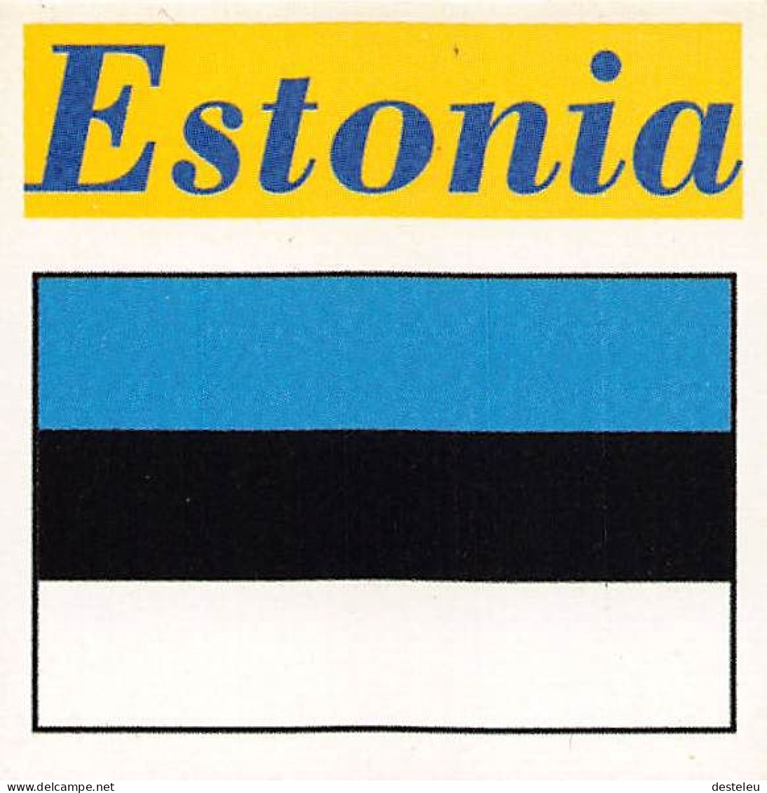 Flag Chromo - Estonia - 5 X 5 Cm - Other & Unclassified