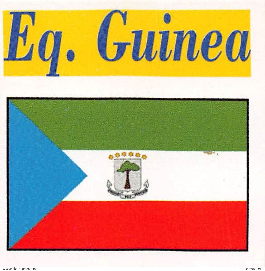 Flag Chromo - Equatorial Guinea - 5 X 5 Cm - Other & Unclassified