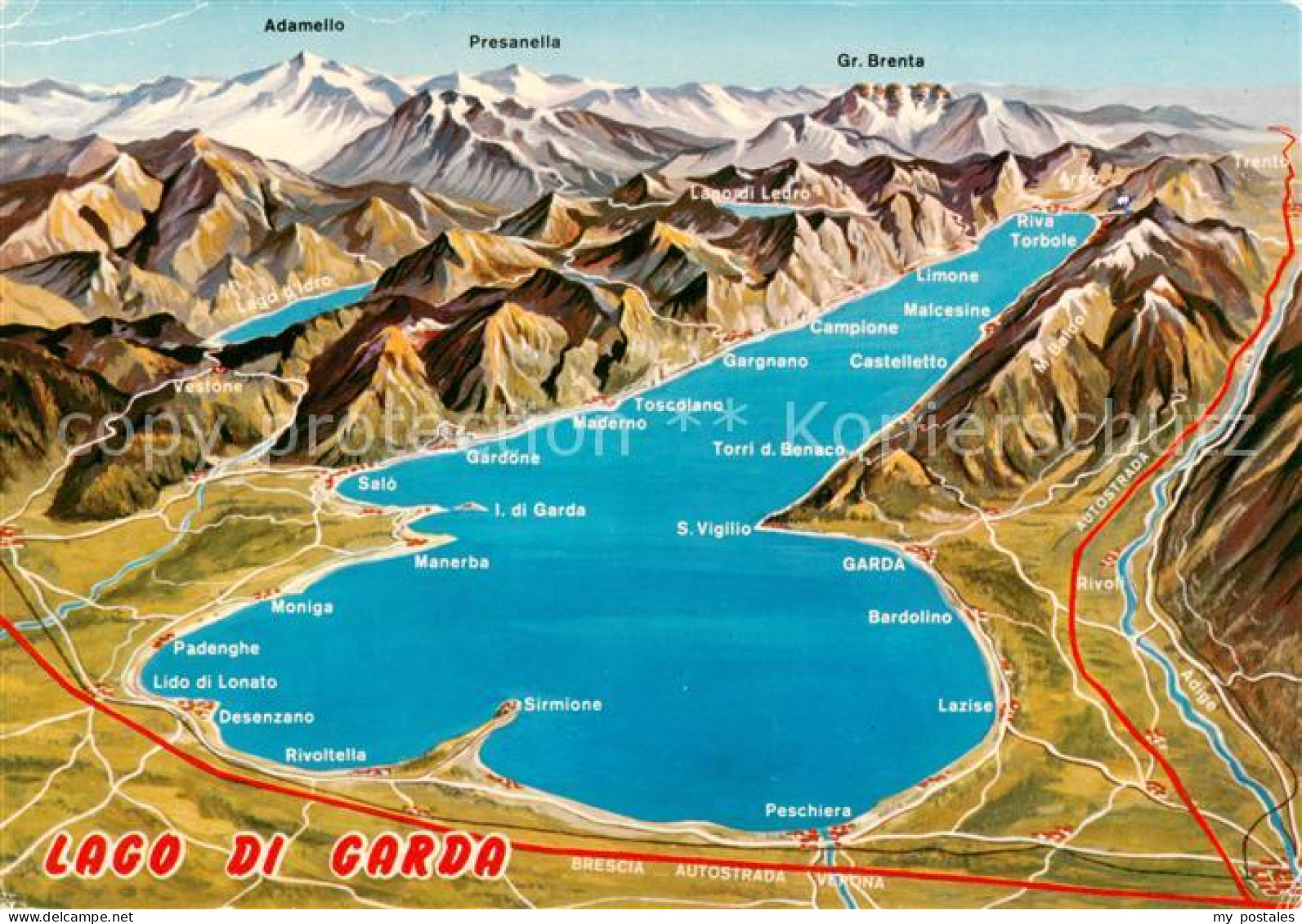 73856205 Lago Di Garda Panorama Gardasee Und Umgebung Aus Der Vogelperspektive L - Andere & Zonder Classificatie