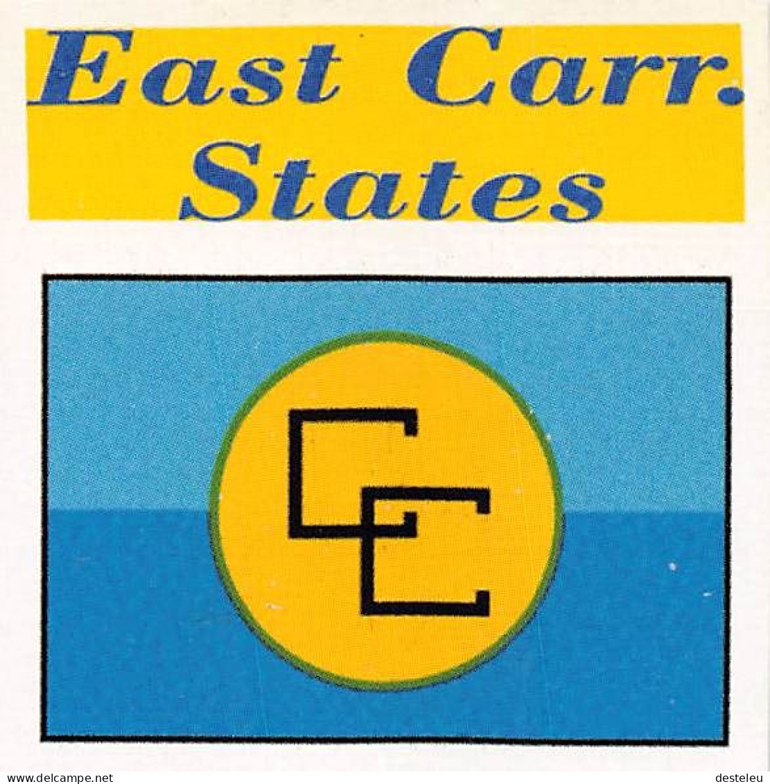 Flag Chromo - East Carr. States - 5 X 5 Cm - Autres & Non Classés