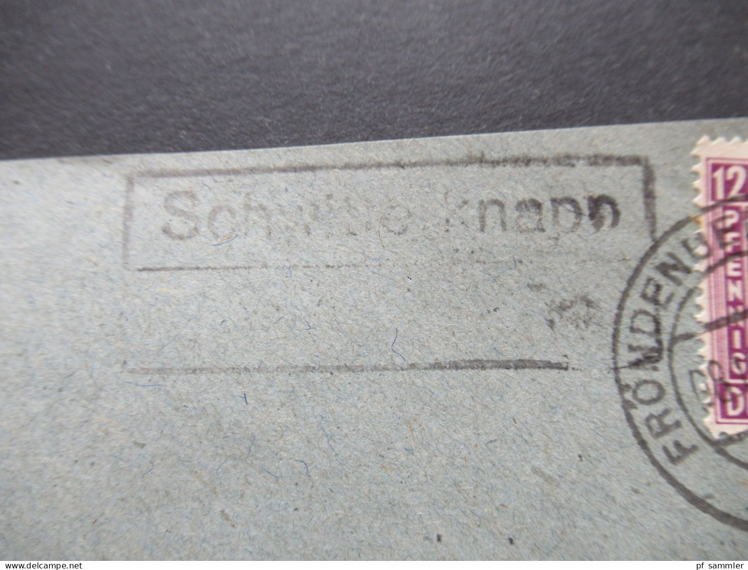 8.10.1945 Bizone Am Post Nr.15 EF Tagesstempel Fröndenberg (Ruhr) Und Landpoststempel Schwitterknapp - Lettres & Documents