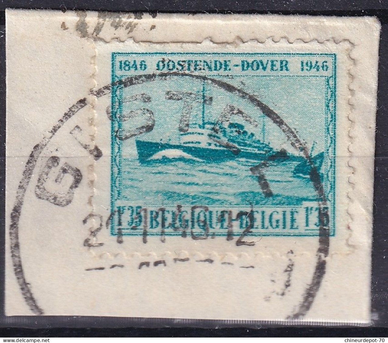 Timbres Oostende Cachet GISTEL 1946 - Oblitérés