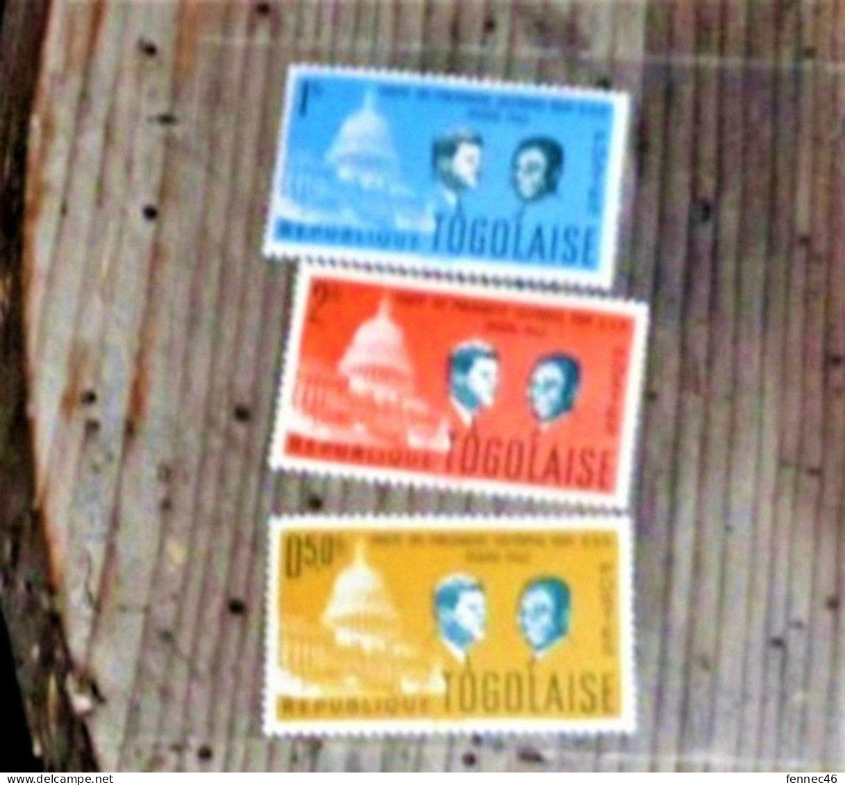 Lot De 3 Timbres - République TOGOLAISE- Visite Du Président Olympio Aux USA- Mars 1962- Neuf - Togo (1960-...)