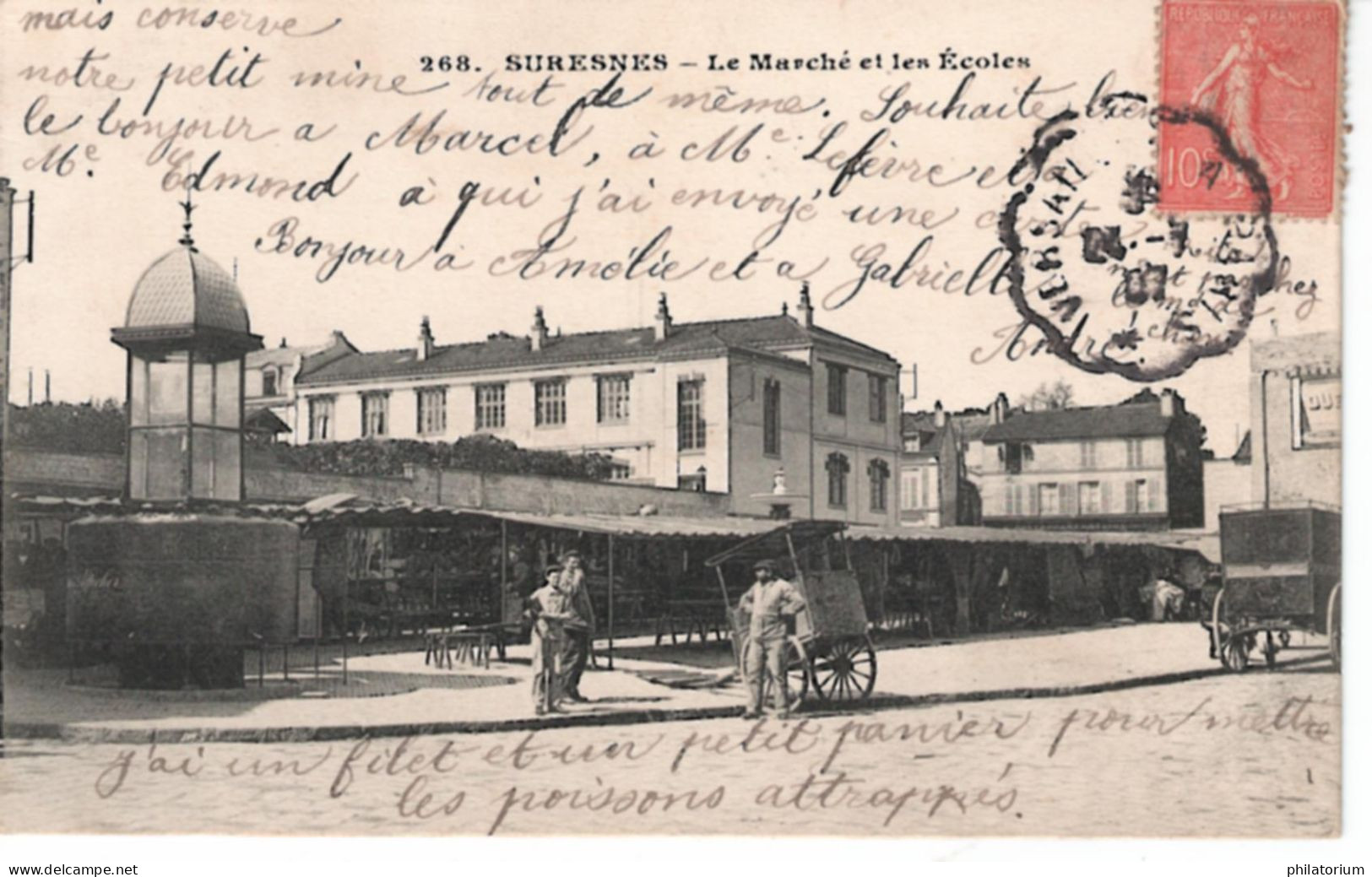 92  SURESNES Le Marché Et Les Ecoles - Suresnes