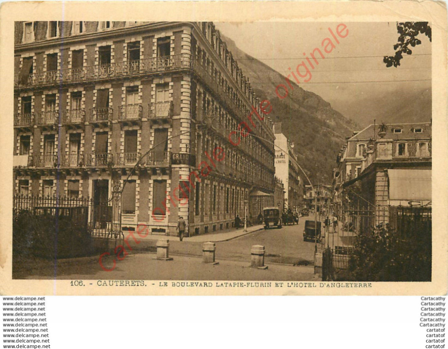 65.  CAUTERETS .  Le Boulevard Latapie Flurin Et L'Hôtel D'Angleterre . - Cauterets