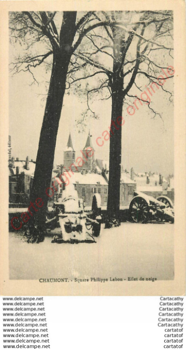 52.  CHAUMONT . Square Philippe Lebon . Effet De Neige . - Chaumont