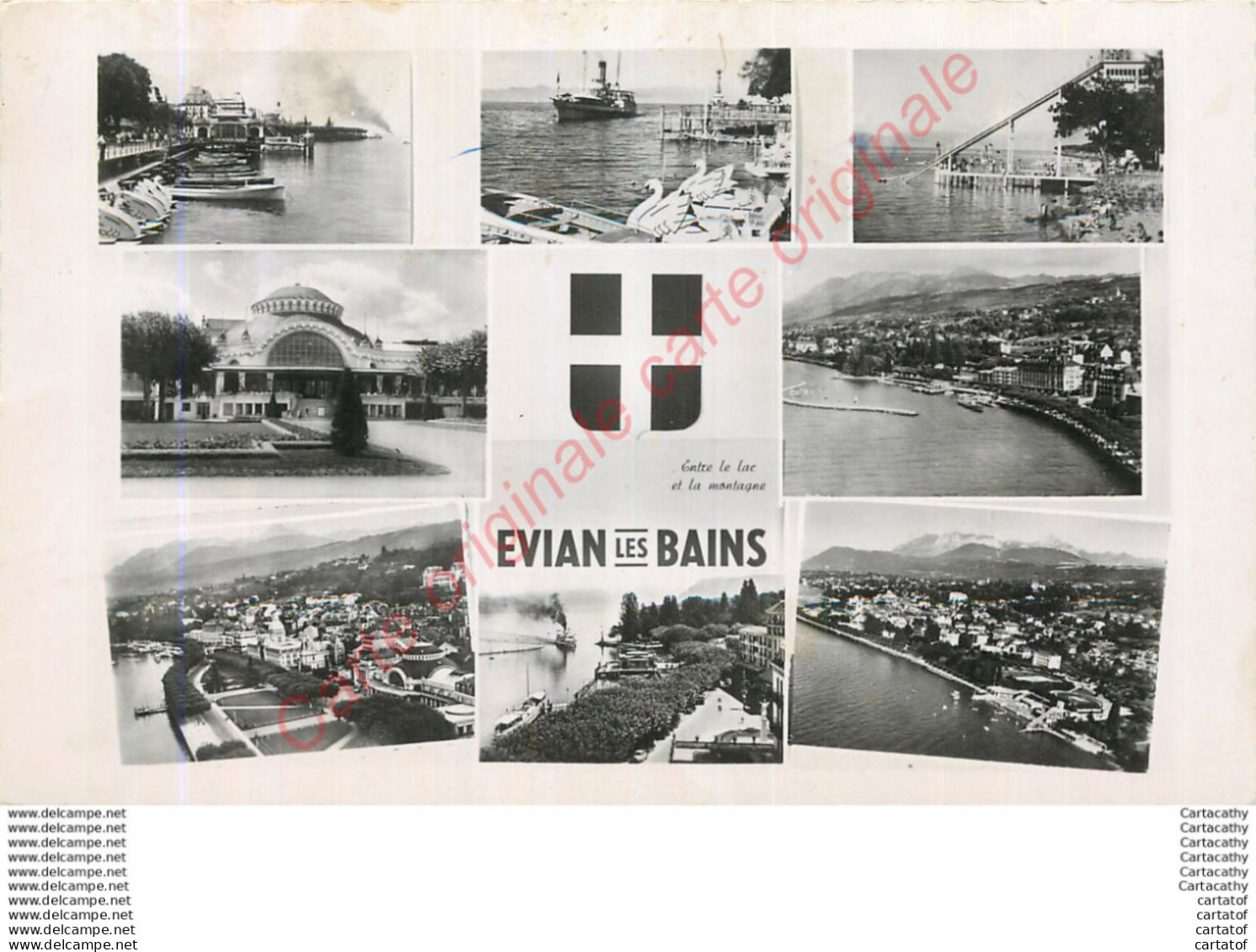 74. EVIAN LES BAINS .  CP Multivues . - Evian-les-Bains