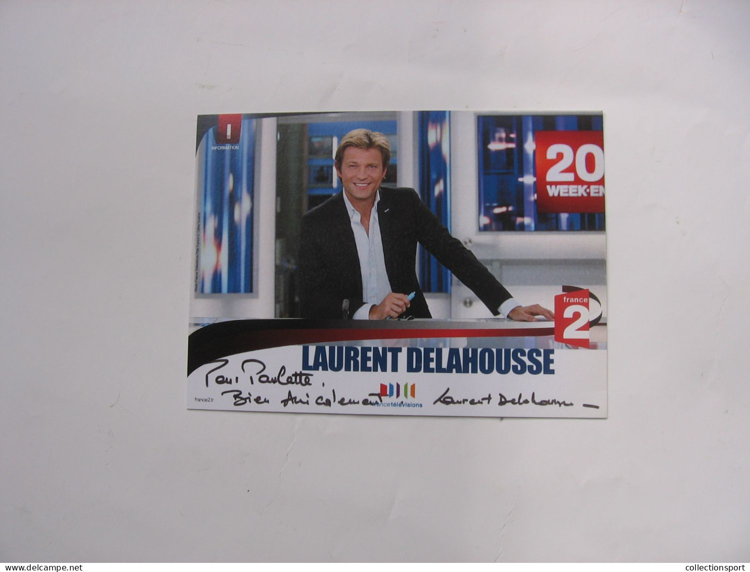 Autographe Laurent Delahousse - Televisión E Internet