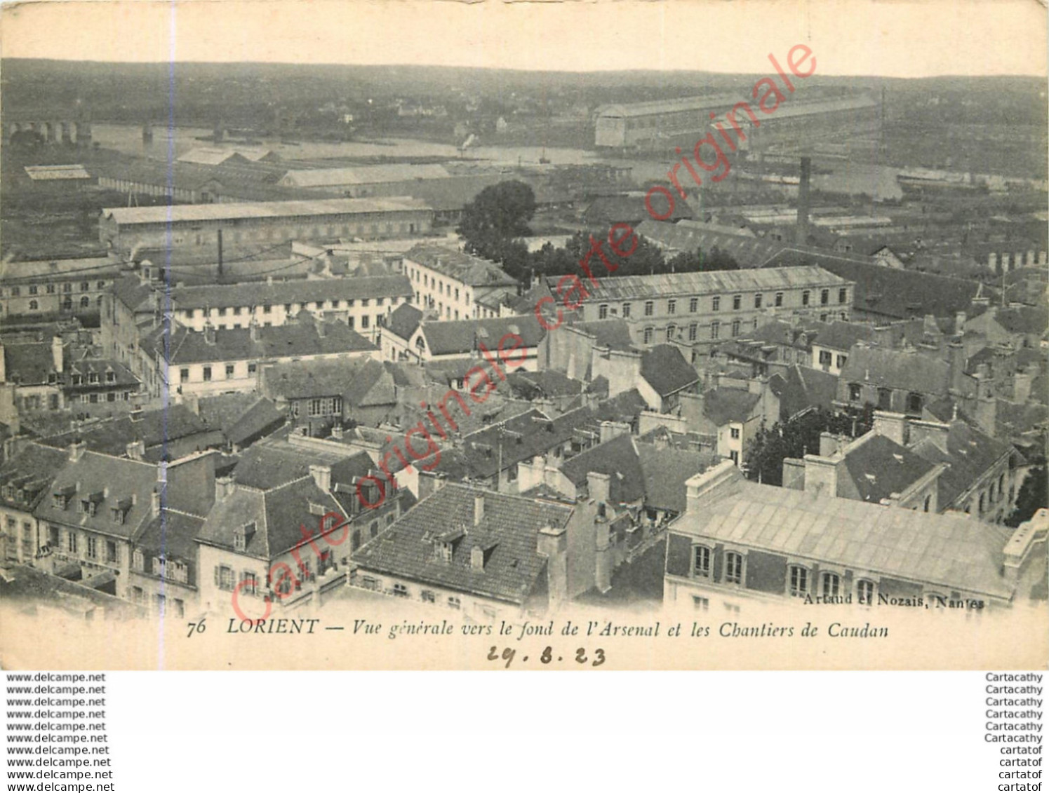 56.  LORIENT .  Vue Générale Vers Le Fond De L'Arsenal Et Les Chantiers De Caudan . - Lorient