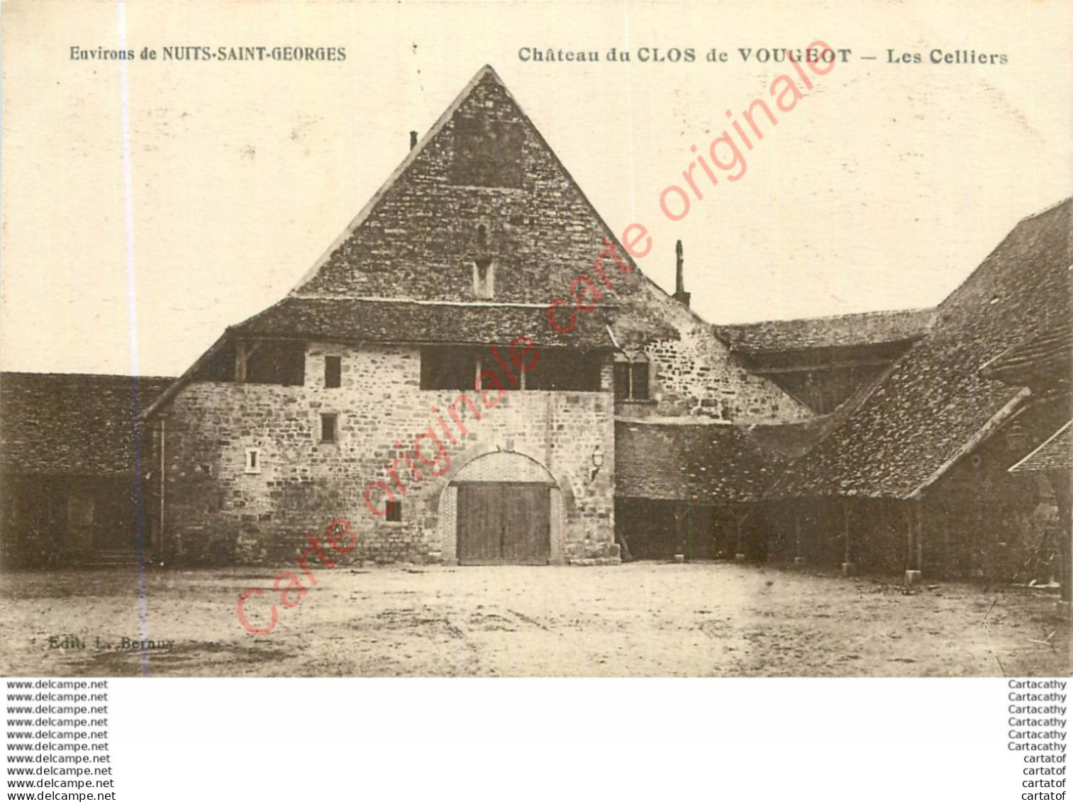 21.  NUITS SAINT GEORGES .  Château Du  CLOS VOUGEOT .  Les Celliers . - Nuits Saint Georges