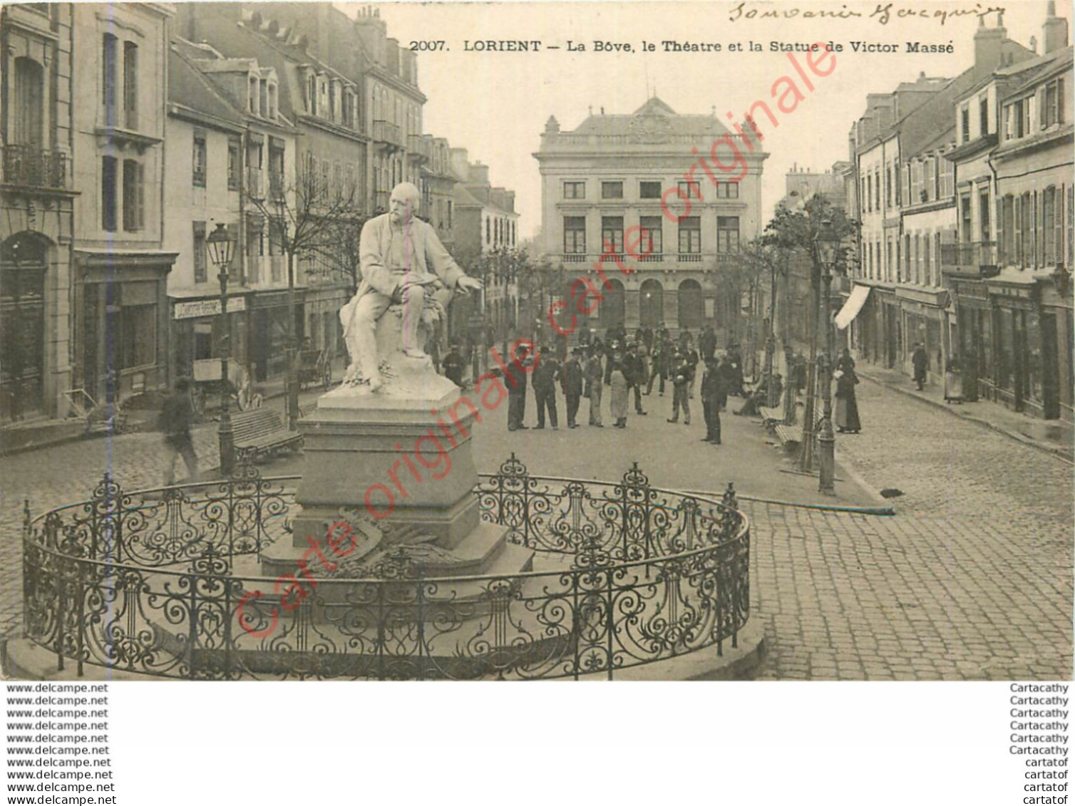 56.  LORIENT . La Bôve . Le Théatre Et La Statue De Victor Massé . - Lorient