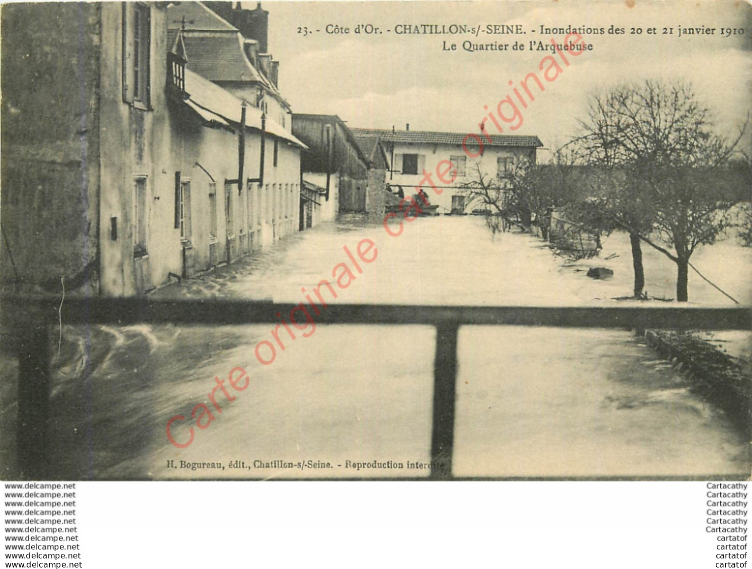 21.  CHATILLON Sur SEINE .  Inondations Des 20 Et 21 Janvier 1910 . Quartier De L'Arquebuse . - Chatillon Sur Seine
