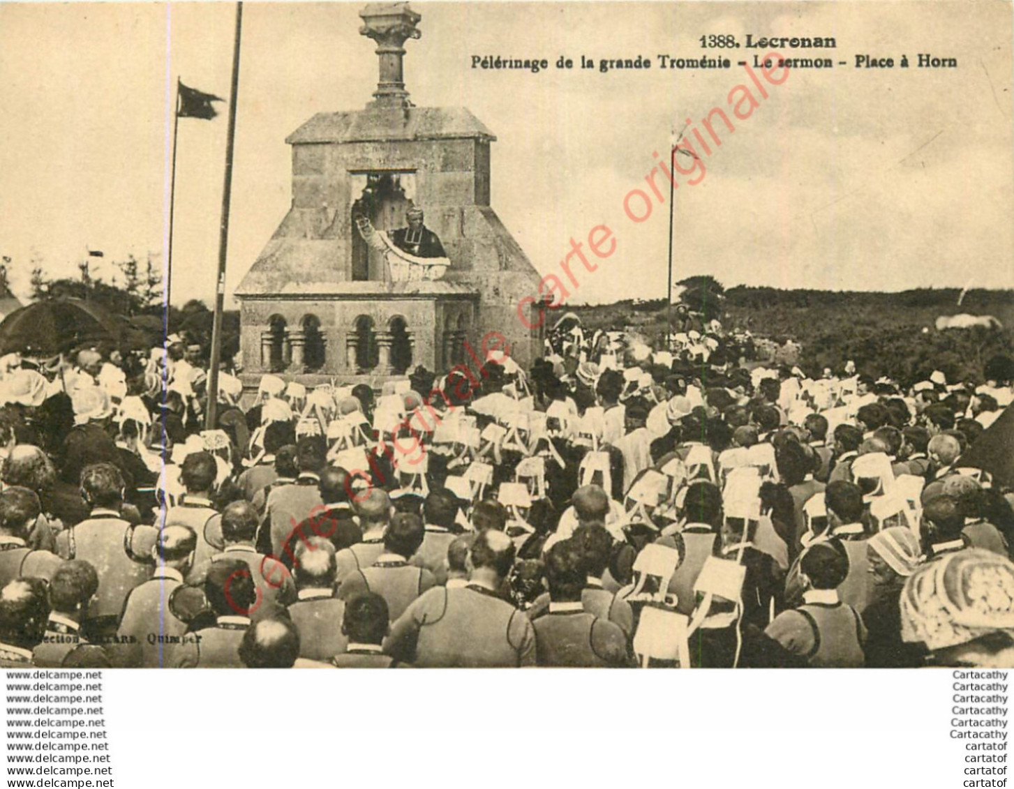 29. LOCRONAN .  Pélerinage De La Grande Troménie .  Le Sermon . Place à Horn . - Locronan