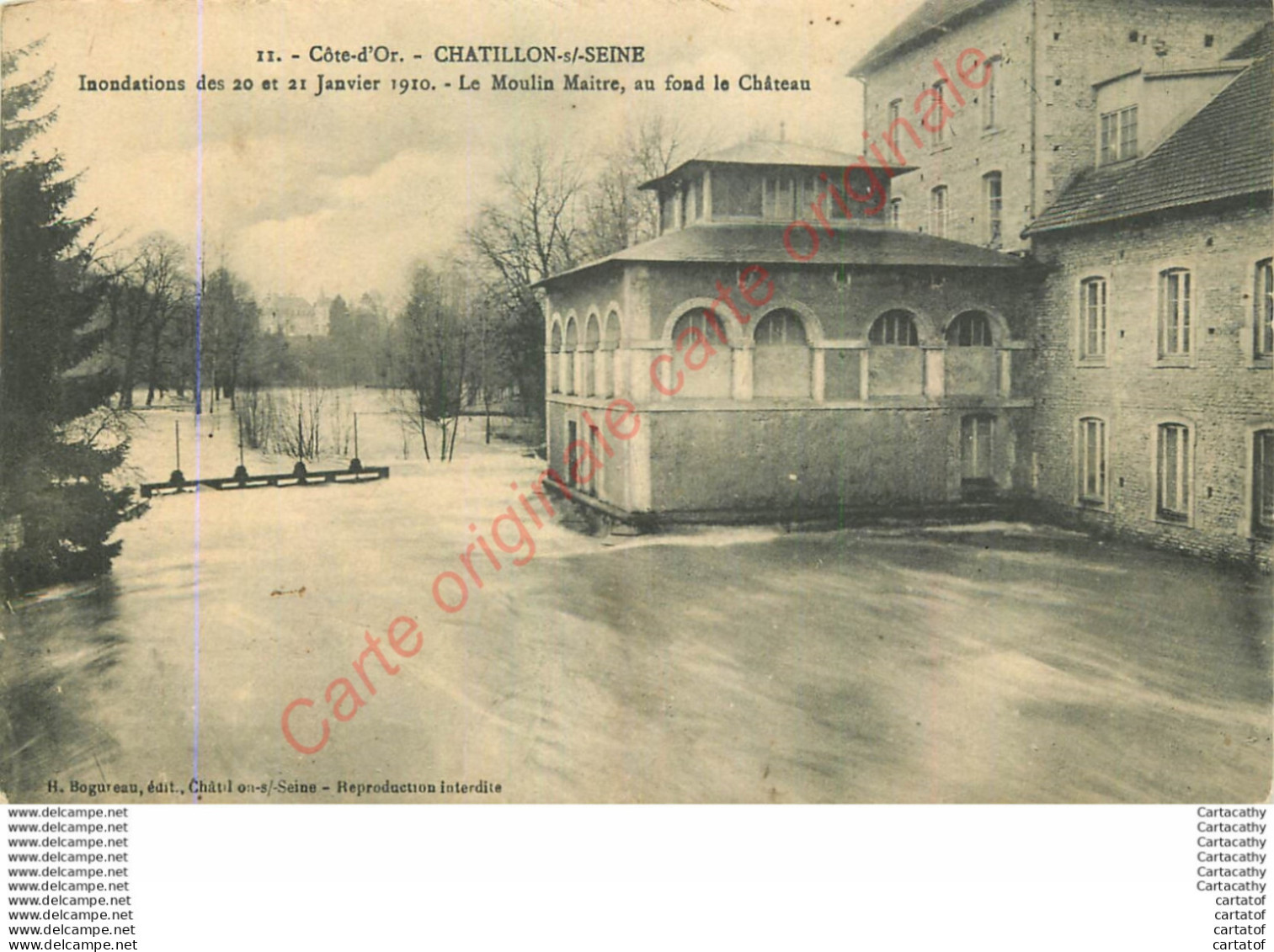 21.  CHATILLON Sur SEINE .  Inondations Des 20 Et 21 Janvier 1910 .  Le Moulin Maitre . - Chatillon Sur Seine