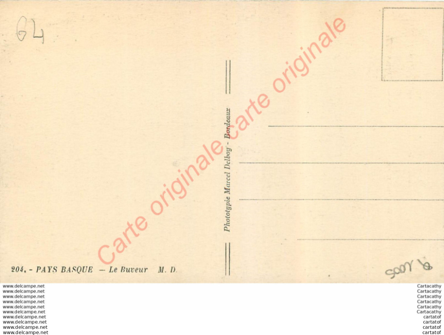 64.  PAYS BASQUE .  Le Buveur .  ( Attelage Basque ) . - Otros & Sin Clasificación