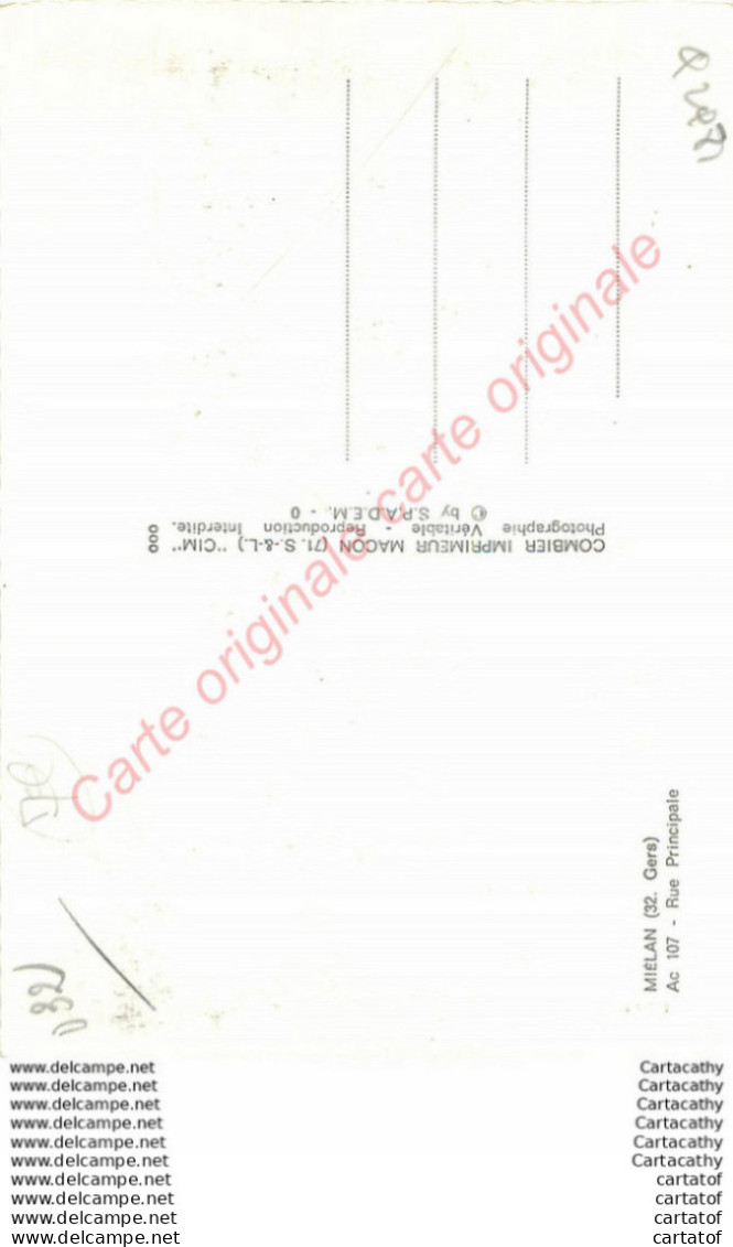 32.  MIELAN .  Rue Principale .  ( Panoramic Hôtel ) . - Otros & Sin Clasificación