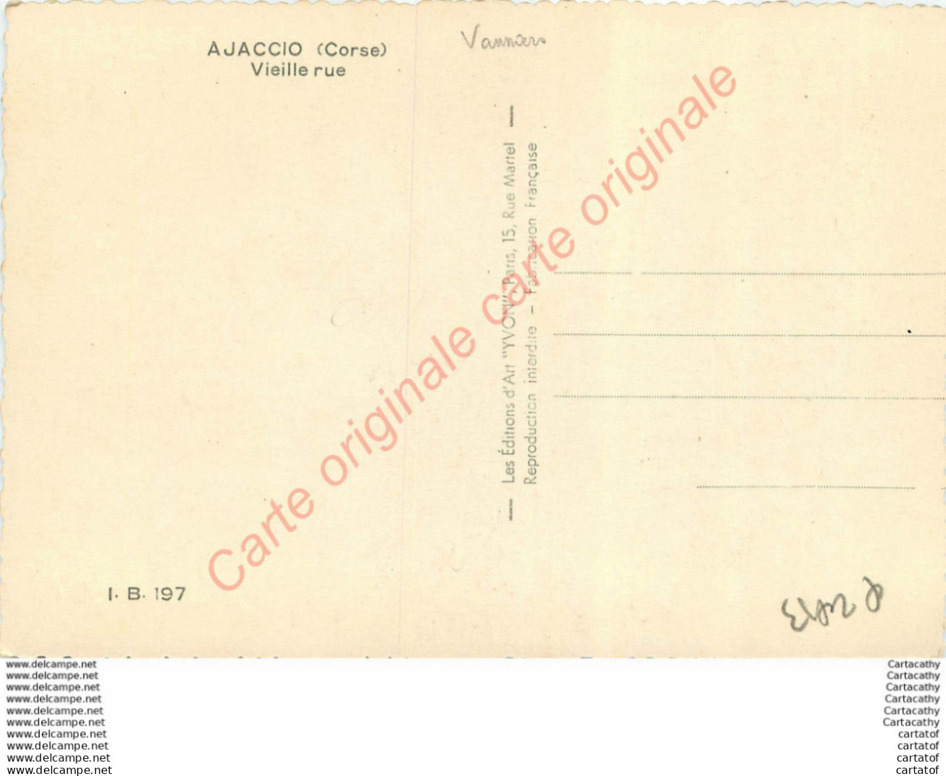 20  AJACCIO .  Vieille Rue . - Ajaccio