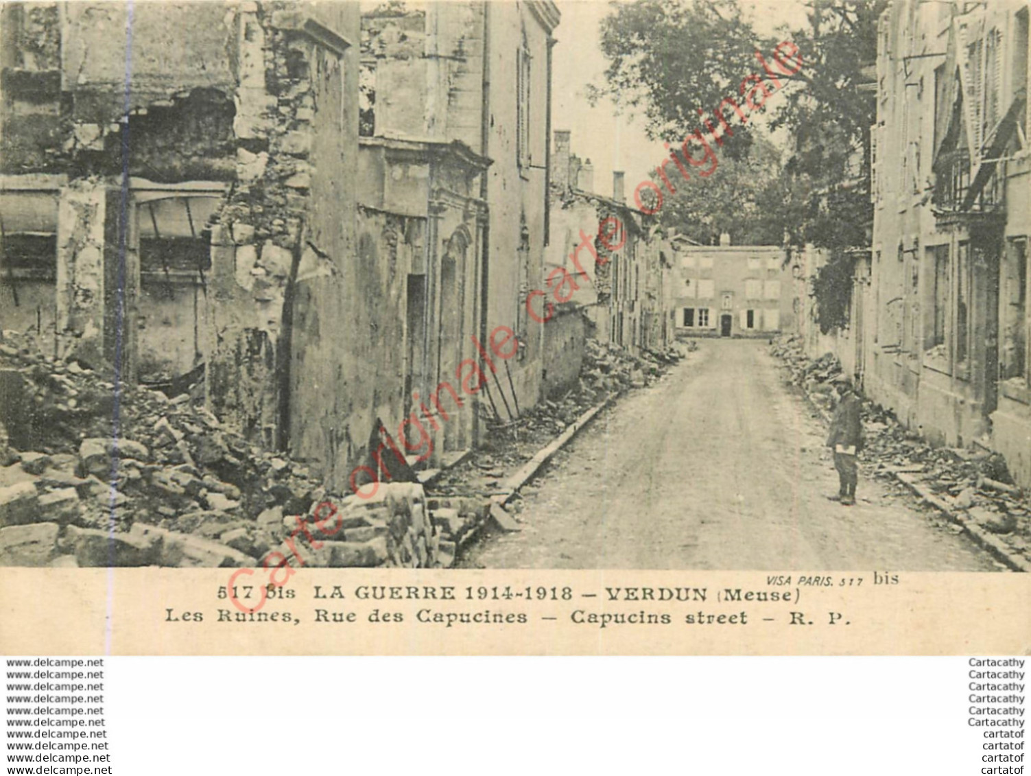 55.  VERDUN .  Les Ruines Rue Des Capucines . - Verdun