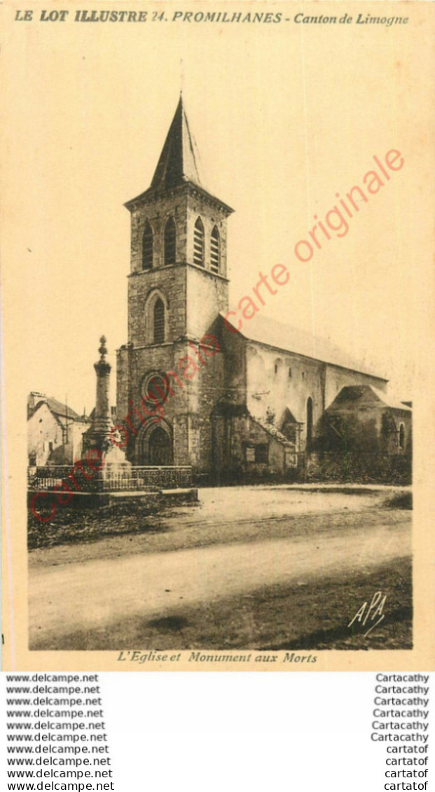 46.  PROMILHANES . L'Eglise Et Monuments Aux MOrts . - Sonstige & Ohne Zuordnung