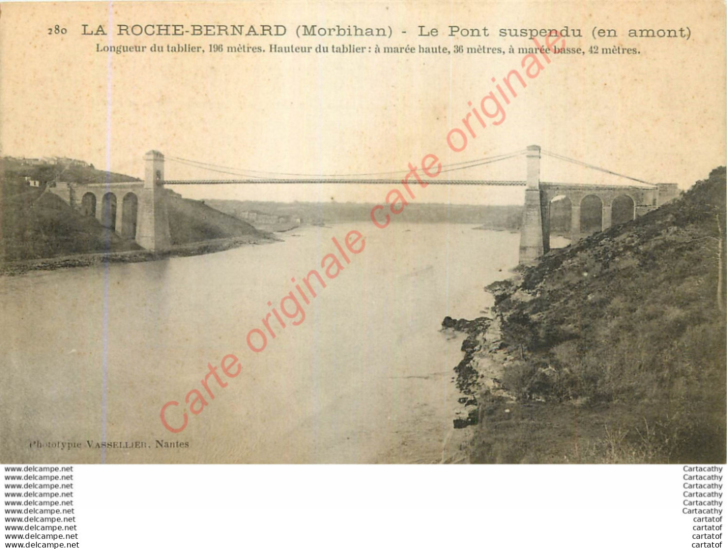 56.  LA ROCHE BERNARD . Le Pont Suspendu . - La Roche-Bernard