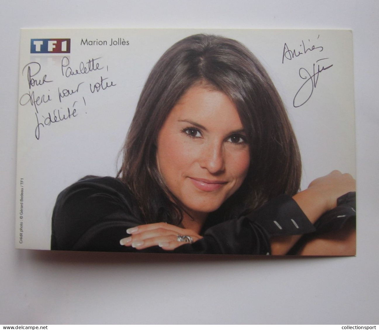 Autographe Marion Jollies - Fernsehen Und Internet