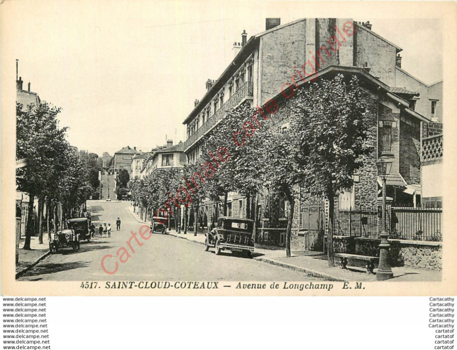 92.  SAINT CLOUD COTEAUX .  Avenue De Longchamp . - Saint Cloud