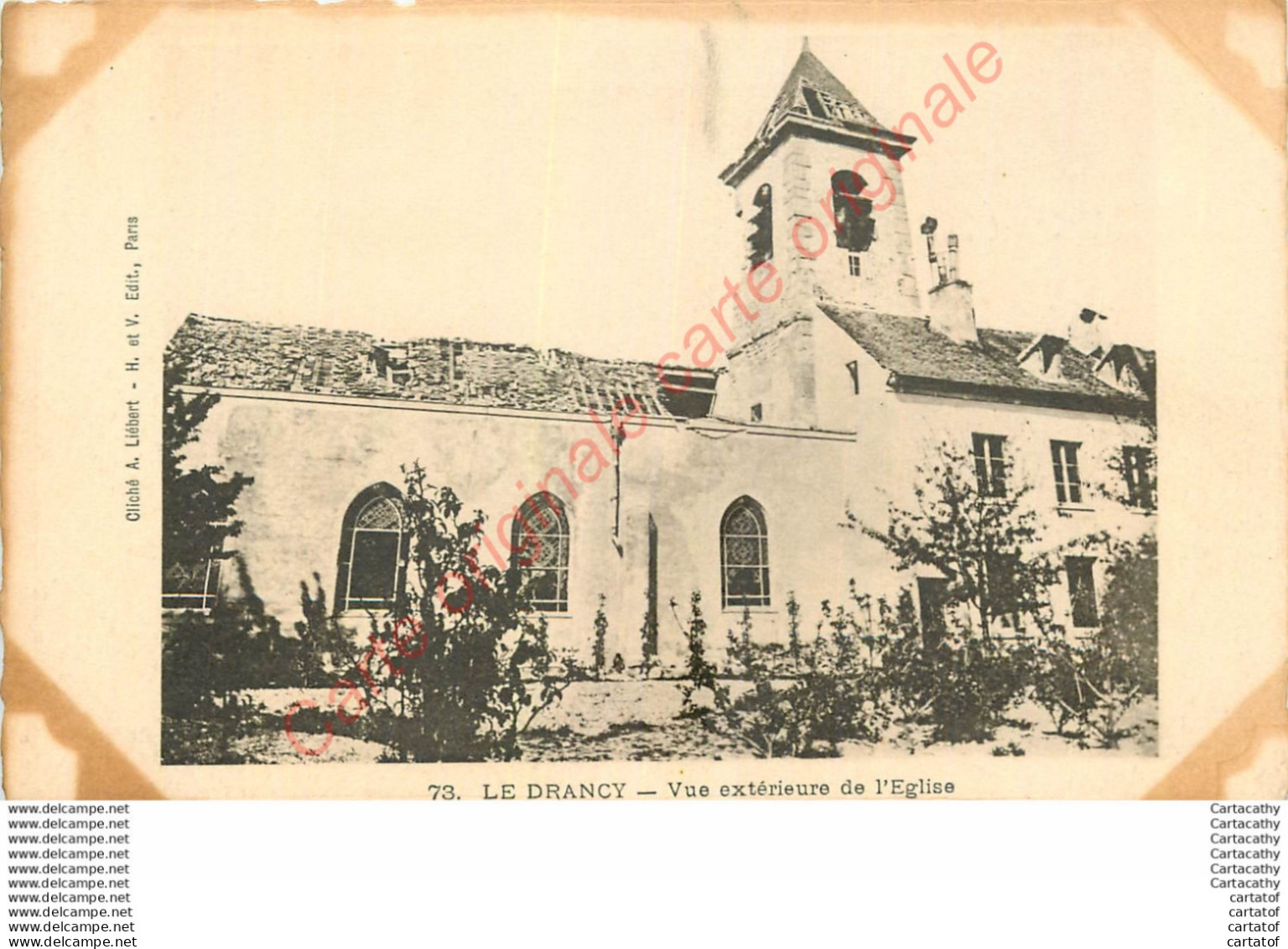 93.  LE DRANCY .  Vue Extérieure De L'église . - Drancy