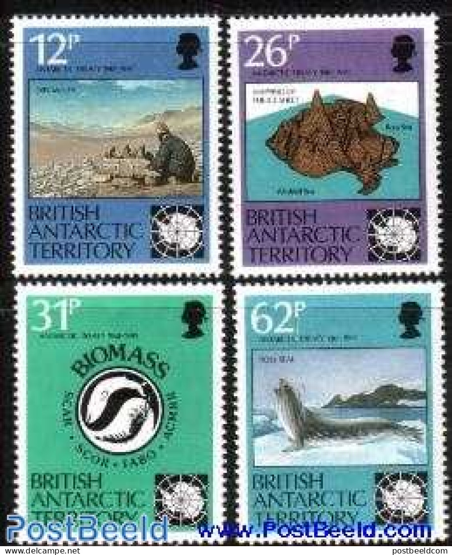 British Antarctica 1991 Antarctic Treaty 4v, Mint NH, Nature - Science - Sea Mammals - The Arctic & Antarctica - Compu.. - Informatique