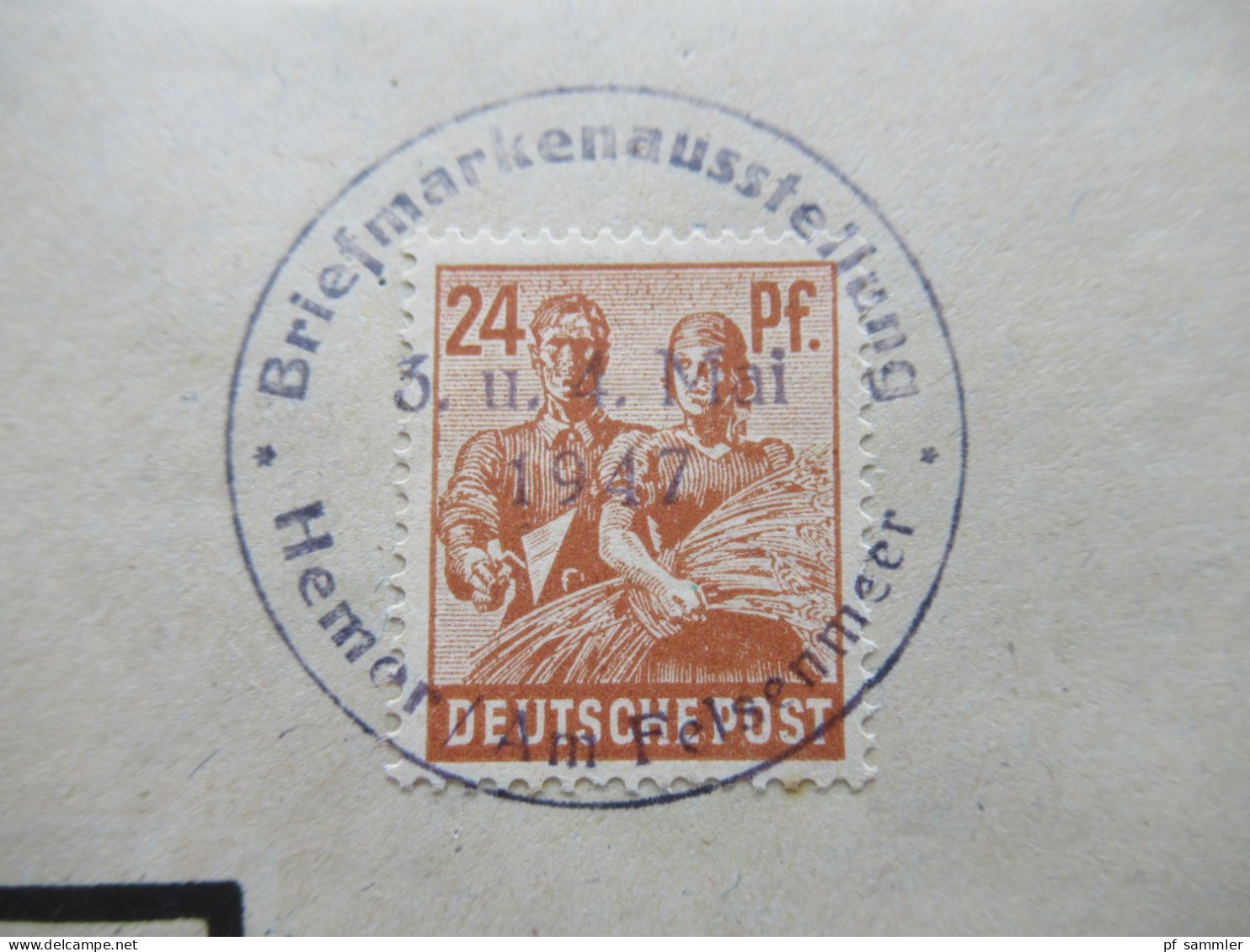 Kontrollrat 1947 MiF Einschreiben Hemer (Kr Iserlohn) Mit Sonderstempel K1 Briefmarkenausstellung Hemer Am Felsenmeer - Covers & Documents