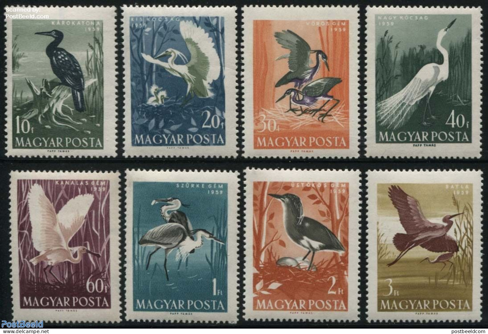 Hungary 1959 Birds 8v, Mint NH, Nature - Birds - Unused Stamps