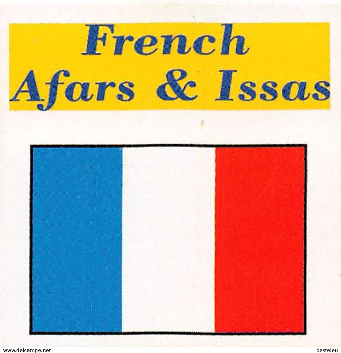 Flag Chromo - French Afars & Issas - 5 X 5 Cm - Altri & Non Classificati