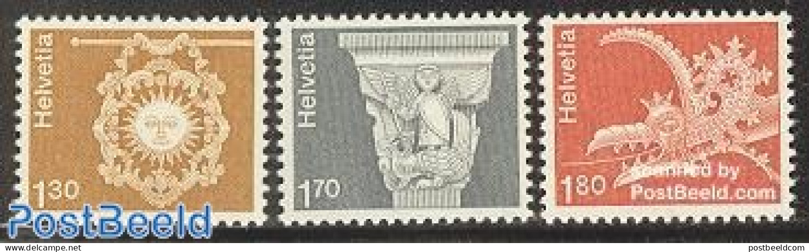 Switzerland 1973 Definitives 3v, Mint NH, Art - Sculpture - Unused Stamps