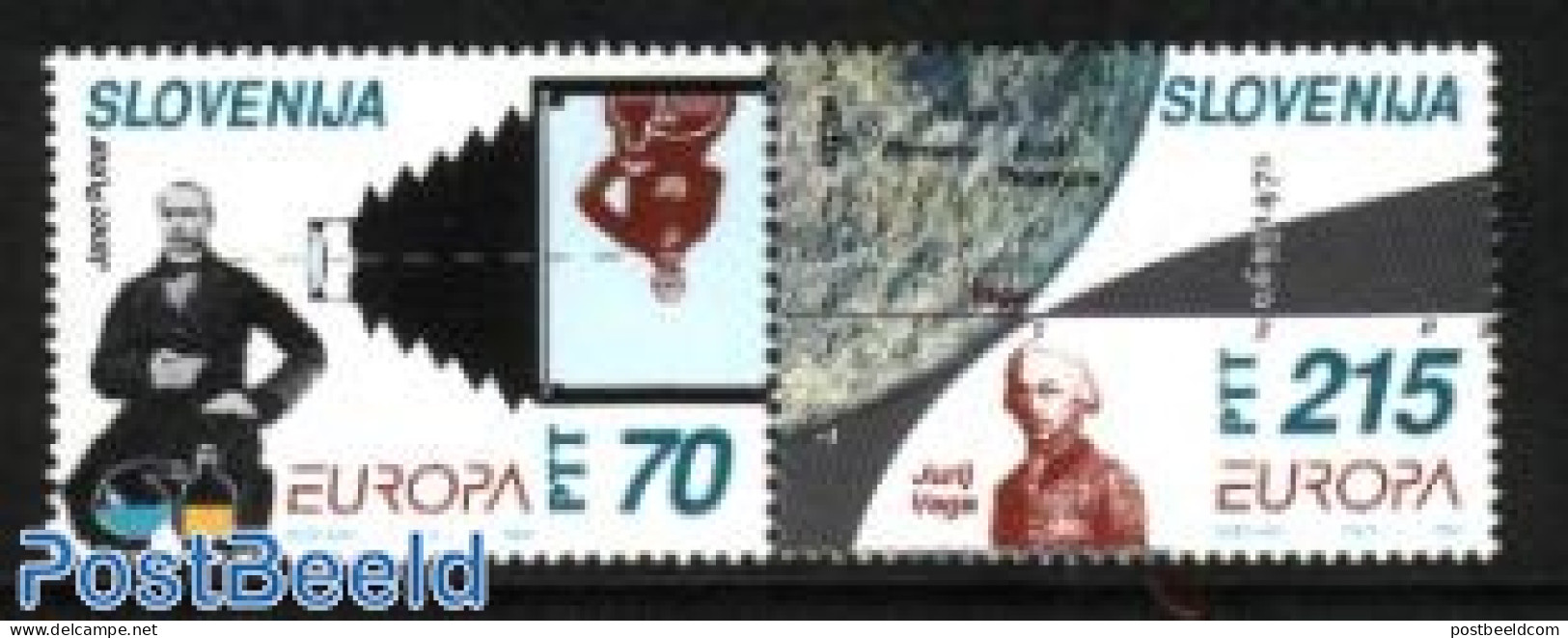 Slovenia 1994 Europa, Discoveries 2v [:], Mint NH, History - Transport - Europa (cept) - Space Exploration - Art - Pho.. - Fotografie